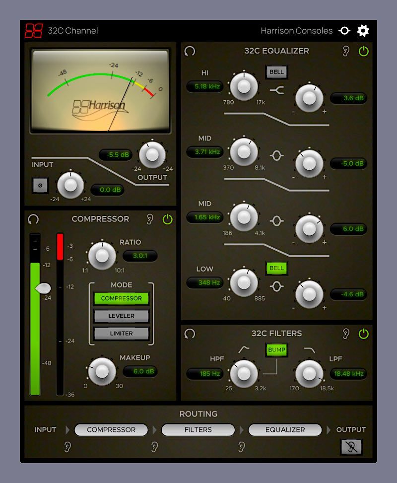 Harrison 32C channel strip plugin image