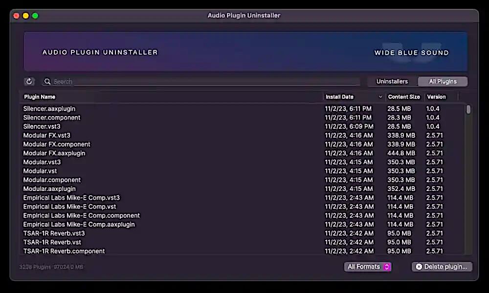 Audio Plugin Uninstaller